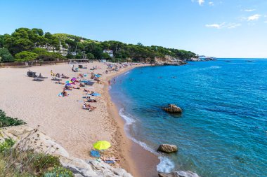 Playa daro ve Palamos, Girona, Katalonya, İspanya arasındaki 