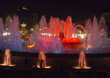 Güzel renk çeşme Barcelon şehir merkezi