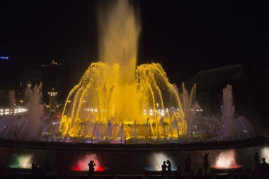 Güzel renk çeşme Barcelon şehir merkezi