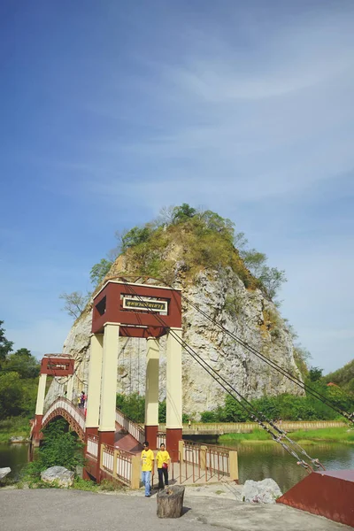 Ratchaburi Tailandia Julio 2018 Hermosa Montaña Piedra Khao Ngu Stone —  Fotos de Stock