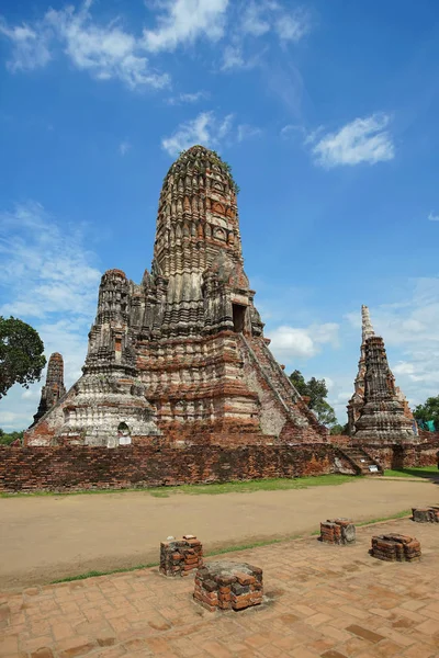 Stará Pagoda Chrámu Chaiwatthanaram Provincii Ayutthaya Thajsko — Stock fotografie