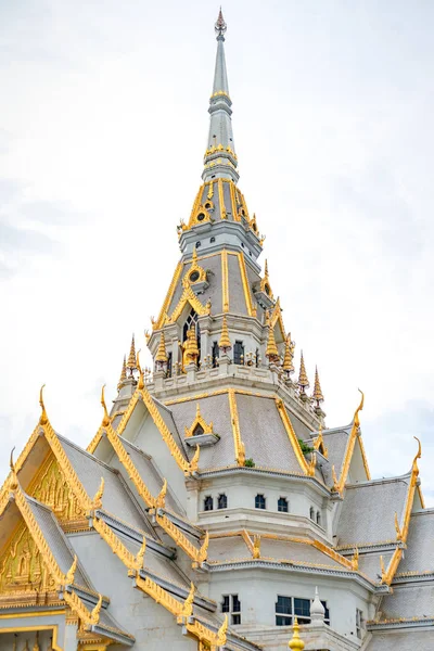 Lindo Templo Wat Sothonwararam Província Chachoengsao Tailândia — Fotografia de Stock