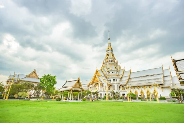 Nádherný Chrám Wat Sothonwararam Chachoengsao Province Thajsko Stock Fotografie