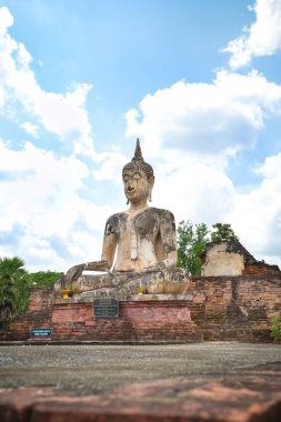 Antik Buda Wat Mae Chon, Sukhothai Eyaleti, Tayland.