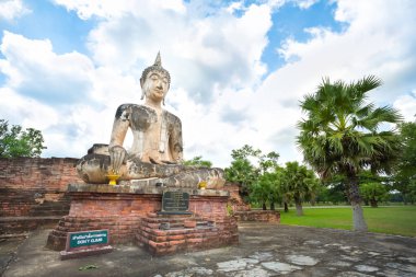 Antik Buda Wat Mae Chon, Sukhothai Eyaleti, Tayland.