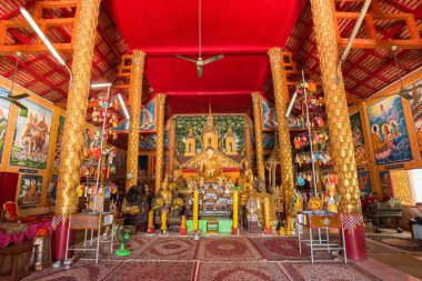 Sukhothai, Tayland - 29 Eylül 2018: Muhteşem tapınak Wat Mulk Saliam Sukhothai ili, Tayland. Bu tapınak Sukhothai seyahat için seyahat yer.