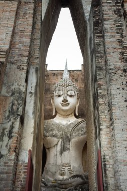13. yüzyılda tapınak enshrining, Sukhothai, Tayland en büyük Buda resim. Wat Si dostum Phra Achana.