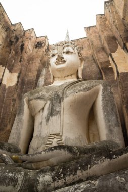 13. yüzyılda tapınak enshrining, Sukhothai, Tayland en büyük Buda resim. Wat Si dostum Phra Achana.
