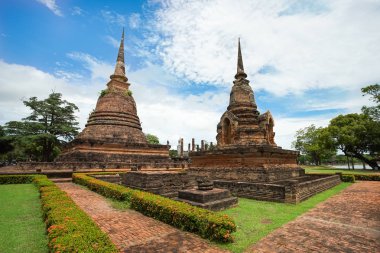 UNESCO Dünya Mirası sit alanı Wat Sa Si Sukhothai Historical Park, Sukhothai Eyaleti, Tayland
