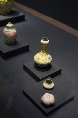 Taipei, Tayvan - 22 Kasım 2018: Antik Çin İmparatorluk eserler ve Sanat Ulusal Sarayı Müzesi Taipei City, Tayvan.