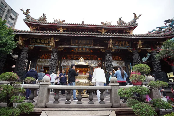 Taipei Taiwan November 2018 Flesta Lonshan Templet Taipei Taiwan Detta — Stockfoto