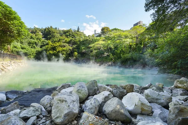 Ünlü Beitou termal vadi Beitou Park, Taipei City, Tayvan.