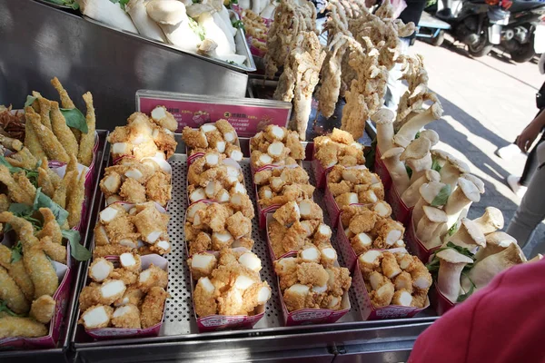 New Taipei Taiwan November 2018 Famous Taiwanese Fried Seafood Tamsui — Stock Photo, Image