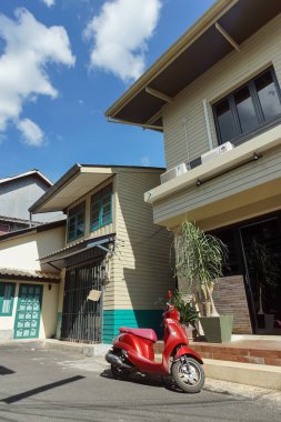 Trad, Tayland - 01 Aralık 2018: Sahne, Klong Bang Pra Trad ili, Tayland. Bu Trad province seyahat hedef haline eski köyüdür.