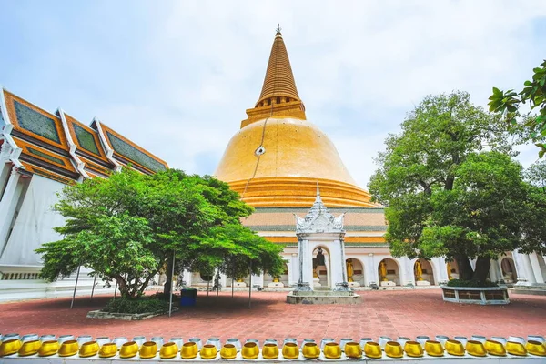 Stupa Mais Alto Tailândia Phra Pathomchedi Província Nakhon Pathom Tailândia — Fotografia de Stock