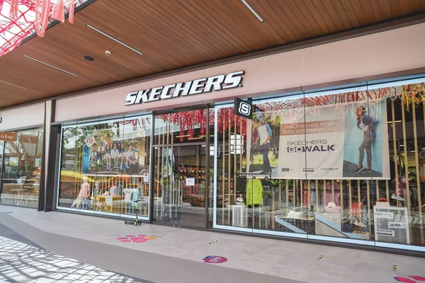 Samut Prakan Thajsko Července 2020 Skechers Shop Siam Premium Outlets Royalty Free Stock Obrázky