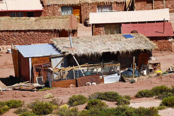 Weergave Van Een Arme Huis Het Dorp Adobe Van Machuca — Stockfoto