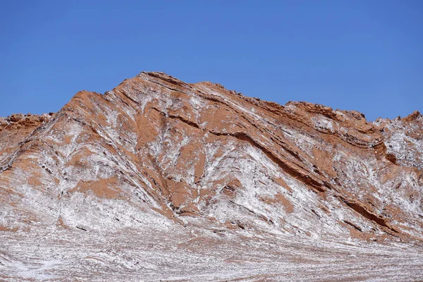 アタカマ砂漠の風景 ヴァッレ ヴァッレ チリのアタカマ砂漠の谷の塩と赤の岩 — ストック写真