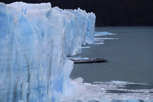 Front Perito Moreno Glacier Piece Ice Collapses Patagonia Argentina — Stock Photo, Image