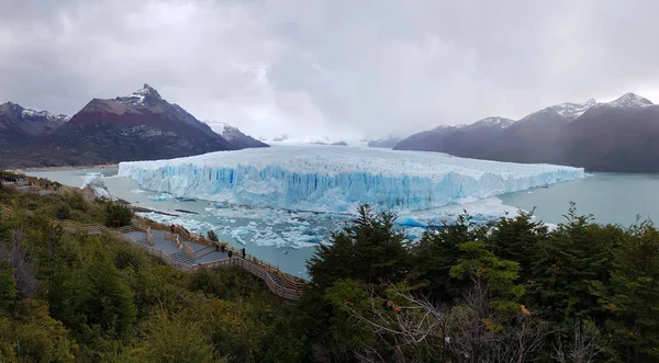 Panoramiczny Widok Lodowiec Perito Moreno Patagonia Argentyna — Zdjęcie stockowe