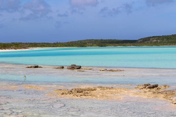 Mar Azul Una Isla Caribeña Long Island Bahamas —  Fotos de Stock