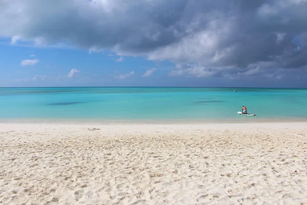 Spiaggia Mare Blu Isola Caraibica Long Island Bahamas — Foto Stock