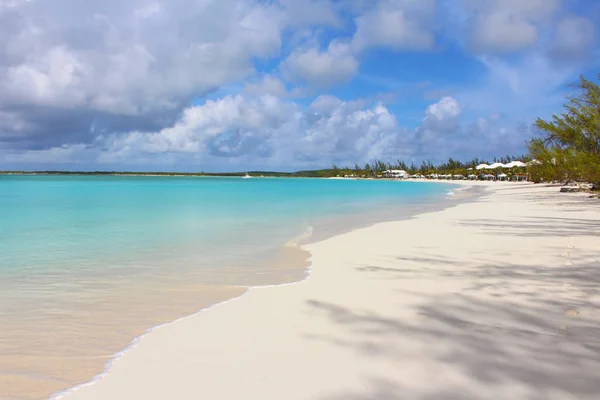 Playa Mar Azul Una Isla Caribeña Long Island Bahamas — Foto de Stock