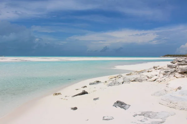 Una Spiaggia Isola Caraibica Sandy Cay Exumas Bahamas — Foto Stock