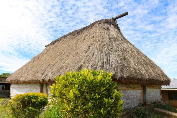 Viti Levu Fiji Juli 2017 Traditioneel Huis Een Dorp Fiji — Stockfoto