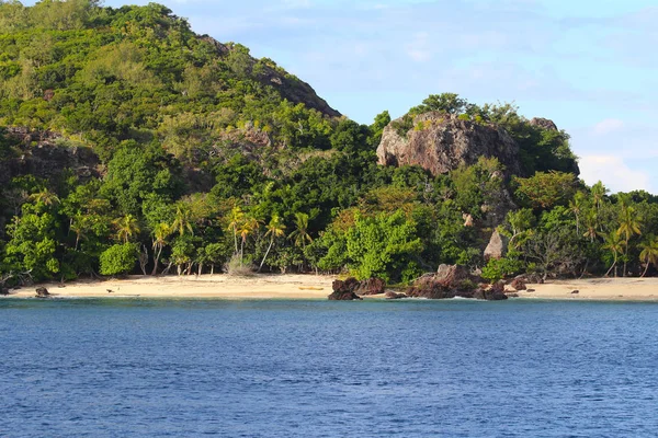 Costa Praia Das Ilhas Sagradas Ilhas Mamanuca Fiji — Fotografia de Stock