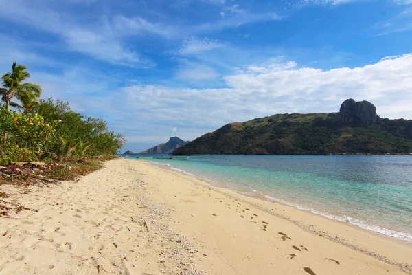 Tropická Pláž Ostrova Kuata Pozadí Wayasewa Ostrov Ostrovy Yasawa Fidži — Stock fotografie
