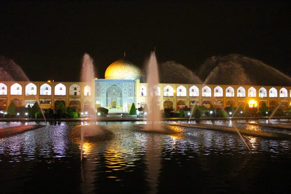 Nakş Cihan Meydanı Gece Isfahan Iran — Stok fotoğraf