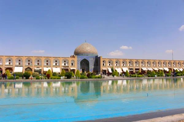 Vista Plaza Naqsh Jahan Mezquita Sheikh Lotfollah Isfahán Irán — Foto de Stock
