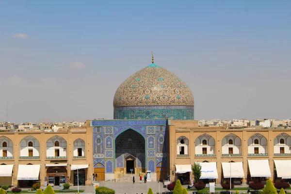 Vista Cúpula Mesquita Sheikh Lotfollah Isfahan Irã — Fotografia de Stock