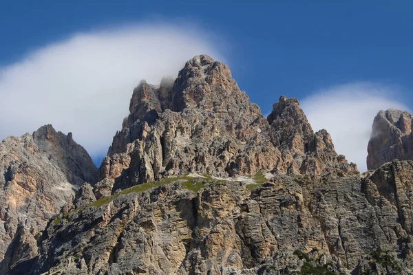 Vista Del Paisaje Montañas Picos Los Dolomitas Italia —  Fotos de Stock