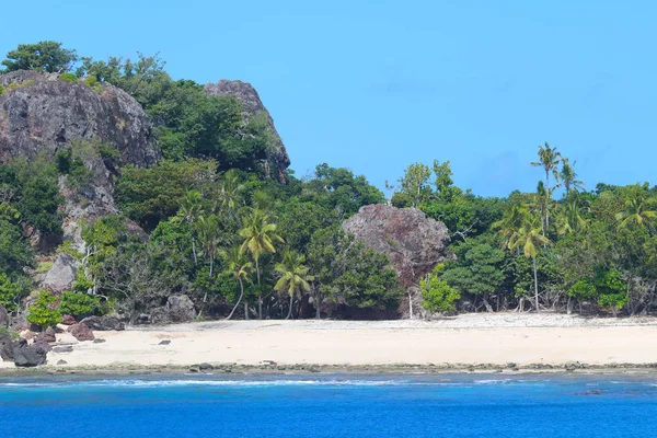 Palmas Praia Das Ilhas Sagradas Ilhas Mamanuca Fiji — Fotografia de Stock