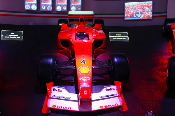 Maranello Itália Dezembro 2015 Carro Fórmula Ferrari Museu Ferrari Maranello — Fotografia de Stock