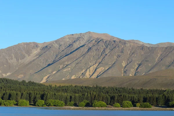 Άποψη Της Νότιες Άλπεις Από Λίμνη Tekapo Νότιο Νησί Νέα — Φωτογραφία Αρχείου