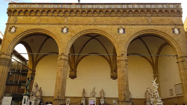 Vista Loggia Dei Lanzi También Llamada Loggia Della Signoria Edificio —  Fotos de Stock