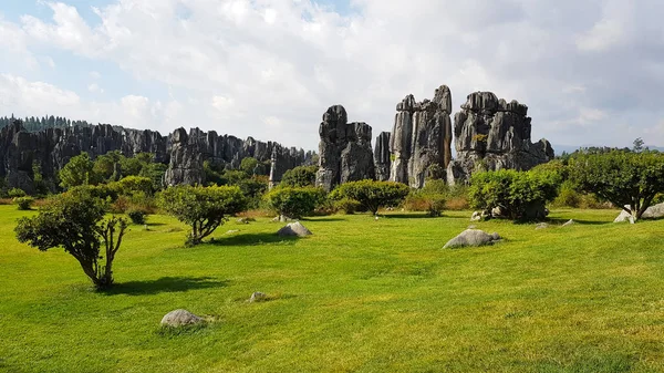 Maravilloso Paisaje Del Bosque Piedra Shilin Trata Formaciones Piedra Caliza — Foto de Stock