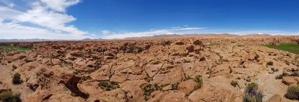 Terreno Rocoso Que Encierra Laguna Negra Meseta Boliviana Bolivia —  Fotos de Stock