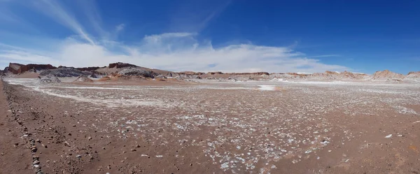 Valle Luna Con Suolo Salato Del Deserto Atacama Cile — Foto Stock