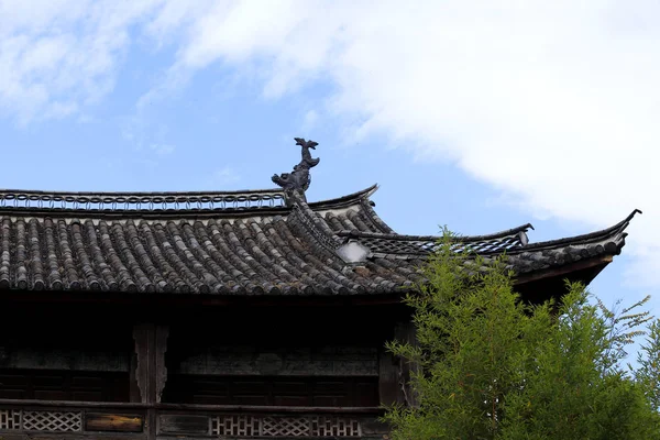 Vista Edifício Templo Aldeia Baisha Lijiang Yunnan China — Fotografia de Stock