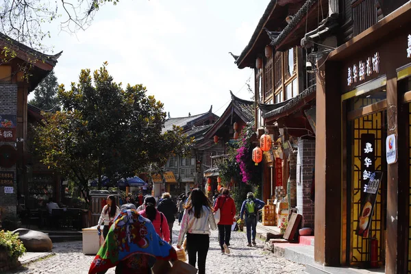 Lijiang Yunnan China November 2018 Characteristic Street Ancient City Lijiang — Stock Photo, Image