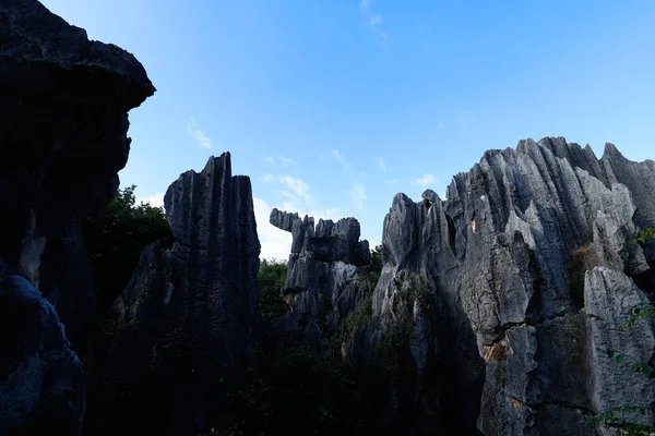 El paisaje del Bosque de Piedra en Yunnan. Este es un formato de piedra caliza — Foto de Stock