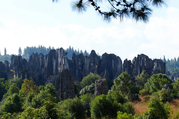 El paisaje del Bosque de Piedra en Yunnan . — Foto de Stock