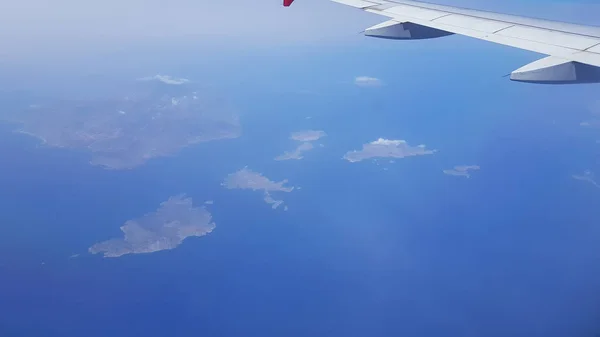 Εναέρια θέα των νησιών της Ελλάδας, των Κυκλάδων. Ελλάδα — Φωτογραφία Αρχείου