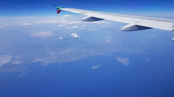 Vista aérea de las islas de Grecia, Kastellorizo, Islas Dodecaneso. Países Bajos —  Fotos de Stock