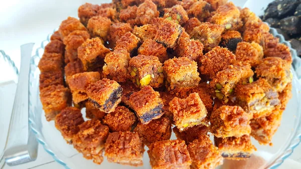 Lübnan tatlıları. Lübnan mutfağı. Sidon, Lübnan — Stok fotoğraf