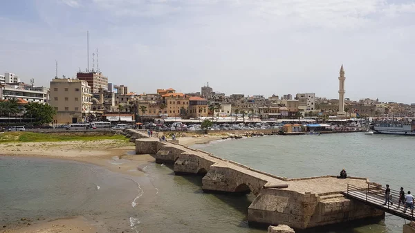 Panorama Sidonu z hradu, Libanon — Stock fotografie